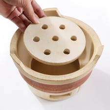 Outdoor Cooking Charcoal Stove Clay Barbecue Grill for Picnic Garden Activities