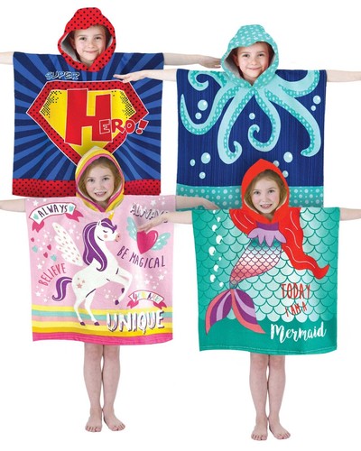 Kids hooded poncho towel - hooded,