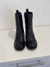 Zara Black Ankle Boots Size 4