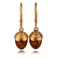 Acorn earrings dangle - acorn,