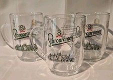 3x Staropramen Pint Glasses 