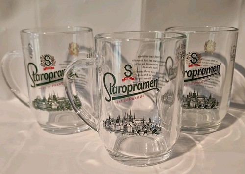 Staropramen pint glasses - 3x,