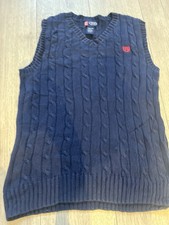 Chaps Navy Kids Cable Knit