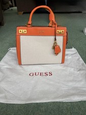 GUESS Katey Luxury Satchel Handbag Women's  In Orange