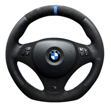 BMW E90 E91 E92 E93 E87 E88 E81 E82 M SPORT FLAT BOTTOM LEATHER STEERING WHEEL