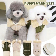 Winter Dog Coat with Fleece Collar Warm Puppy Vest Chihuahua Outfit Jacket New