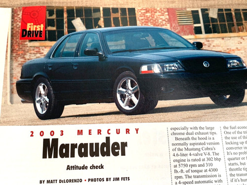 Mercury marauder first drive - first,
