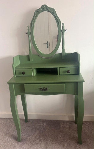 Green wooden dressing table - wooden,