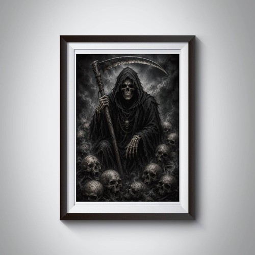 Grim reaper wall art print - grim,