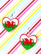 Welsh Dragon Heart Earrings