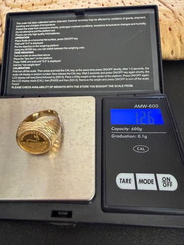 1982 gold krugerrand coin - gold,