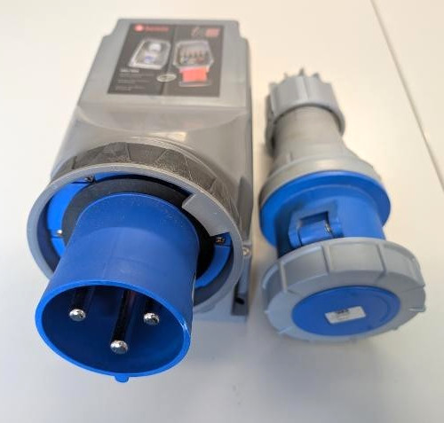125 amp pin - 240v, 2p+e
