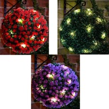 28cm Solar LED Rose Topiary