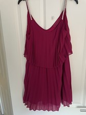 Boohoo Raspberry Ruffle Dress UK12