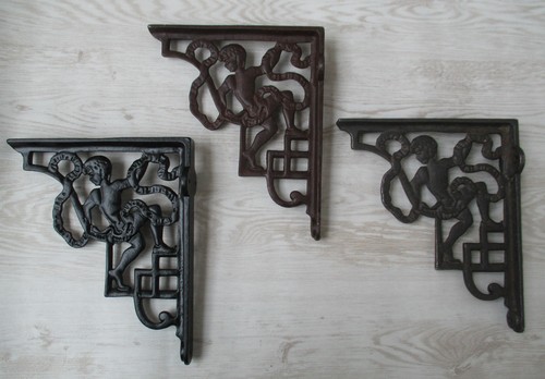 Pair cast iron old edwardian - cast,