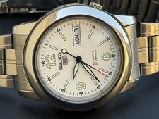 Vintage Seiko 5 White Flieger Dial 7s26-02w0  21 Jewels Day-Date  S-05