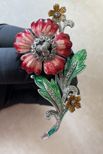Vintage enamel marcasite - vintage, bjl