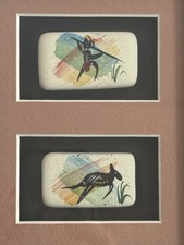 Australian Aboriginal Original  Art By Arthur Conlan Painted Earthenware. Framed