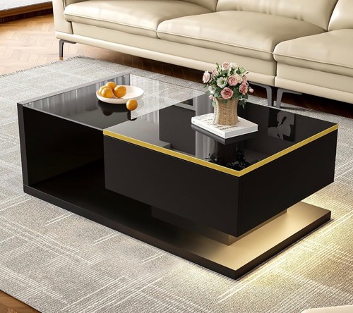 Black high gloss top coffee - high,