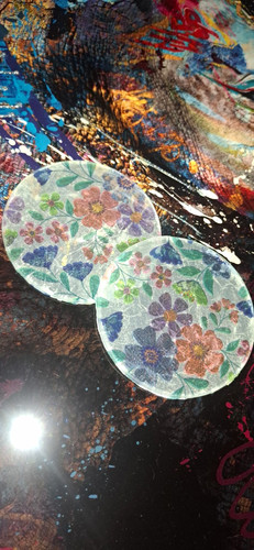 Round floral paper - round,