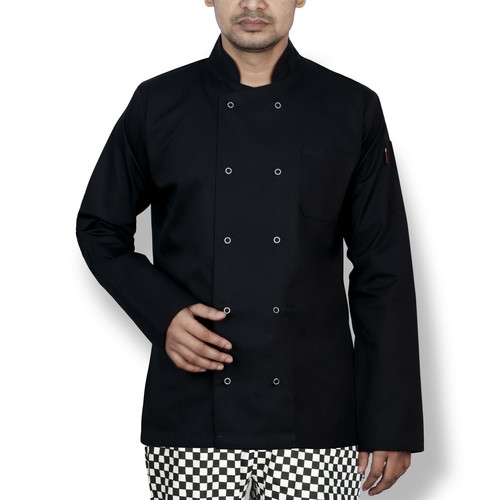 Black long sleeve chef - long,
