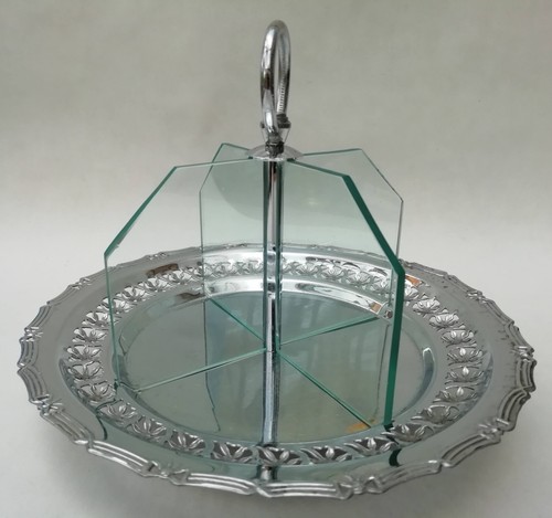 Art deco cake sandwich plate - art,
