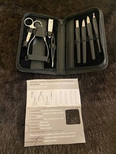 10-Piece Manicure Pedicure Grooming Set – Stainless Steel Nail Care Kit with Cas