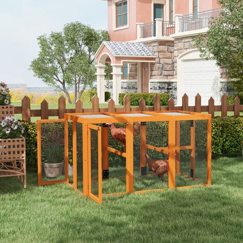 Wooden chicken coop with - coop,