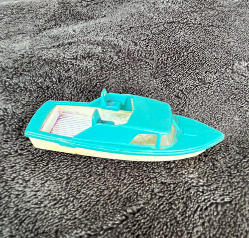 Vintage plastic toy speedboat - plastic,