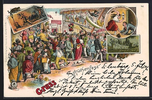 Lithograph shooting - of,