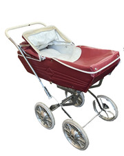 Pram Vintage 1960's Revel Dolls Classic Style Burgundy Colour