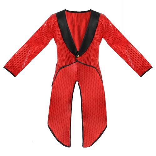Adults sequin tailcoat - -, red
