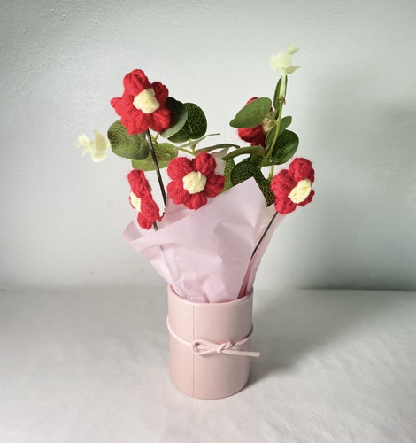Artificial red white - red, flower