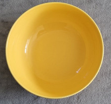 Retro Large Yellow Ceramic Serving Bowl - approx diameter 25.5cm