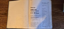 Dodge Fargo Foward Control Parts List D-K "500" Series 1971 Very Rare