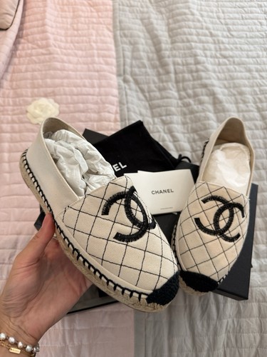 Chanel espadrilles cream black - espadrilles,