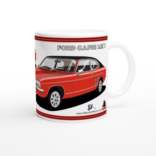 Ford capri mk1 11oz art - art, mug