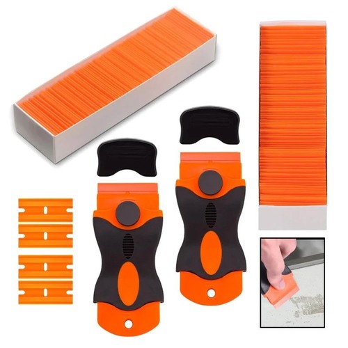 100 pcs plastic scraper razor - 100,