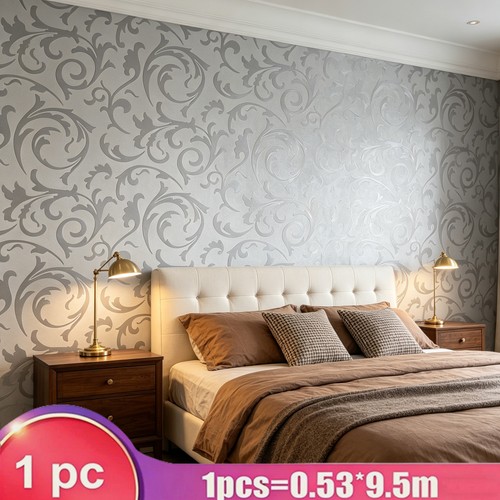 Glitter wallpaper damask - 3d,