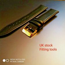 Real Leather watch strap/band for Seiko,Citizen,Armani,Rotary,Casio black 20mm 