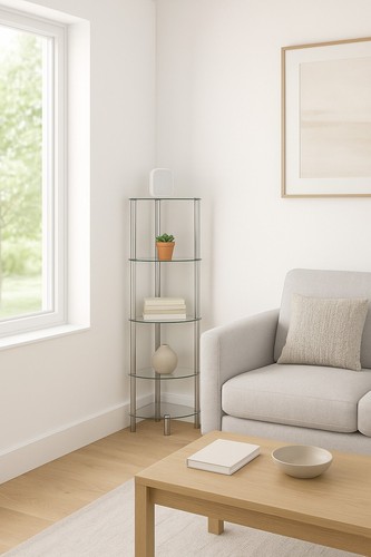 Tier clear glass - glass, corner