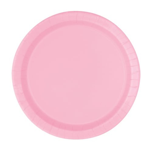 Lovely pink round paper plates - lovely,