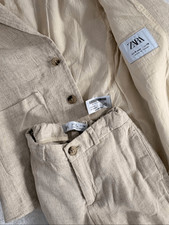 Zara Boys Beige Linen Blend 2