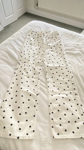 Zara white black polka - white/black, dot