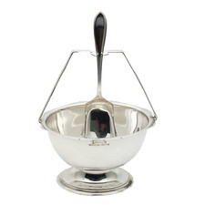 Vintage Sugar Bowl With Scoop Spoon Silver Plated Yeoman