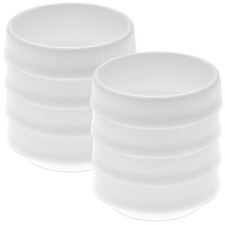8 Small CASTOR CUPS White