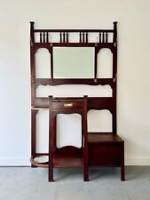 Antique Hall Coat Stand with Mirror