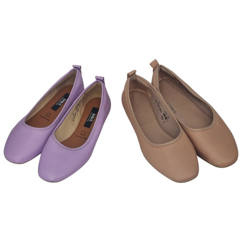 Leather ballet pumps - leather,