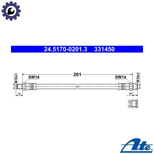Brake hose 5170 0201 for - hose,