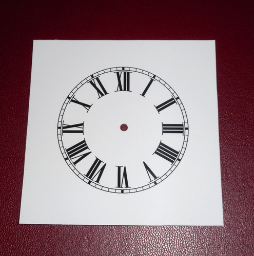Clock dial face paper card - clock,
